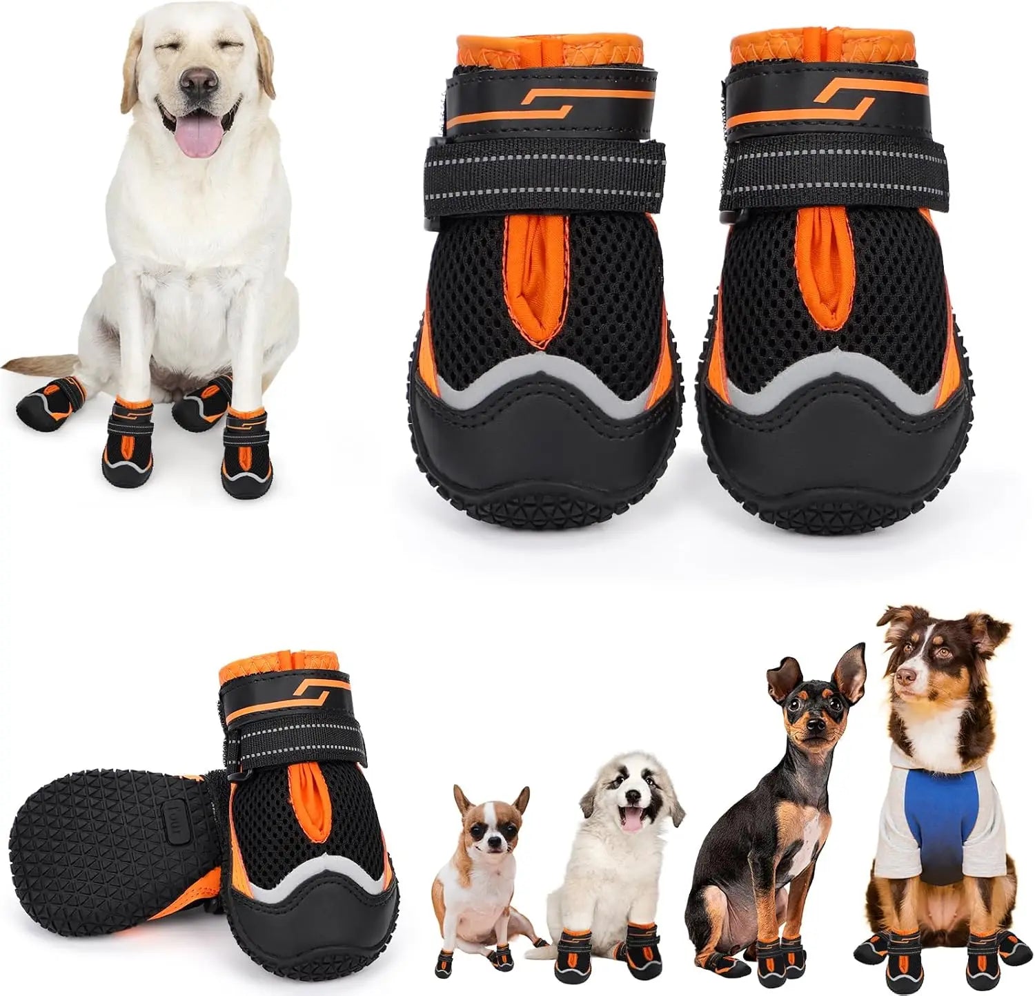 Dog Shoes for Hot Pavement,Dog Boots Paw Protectors for L M Size Dogs to Prevent Licking,for Outdoor,Hiking,Hardwood Floors