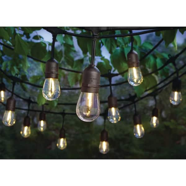 Hampton Bay 24-Light Indoor Outdoor Edison Patio String Lights