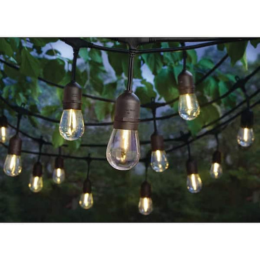 Hampton Bay 24-Light Indoor Outdoor Edison Patio String Lights