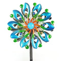 Cubilan 75 in. Garden Kinetic Art Solar Wind Spiral with Glass Ball
