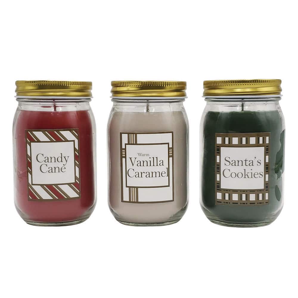 Lumabase Scented Candles Glass Jar Set 3-Count