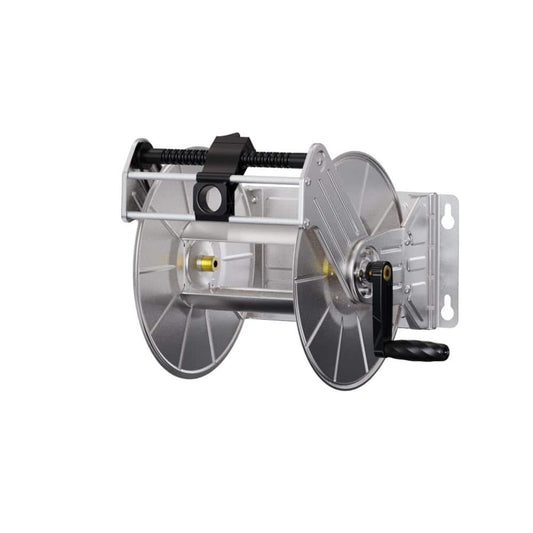 Giraffe Tools Stainless Steel Wall-Mounted Garden Hose Reel